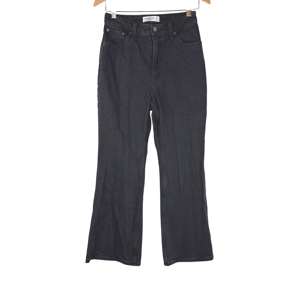 Abercrombie & Fitch Curve Love Vintage‎ Flare High Rise Black Jeans 27 4XS